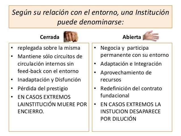 Institucion Abierta Y Cerrada Cara Y Ceca Resumen