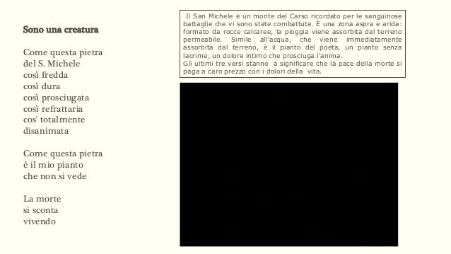 Giuseppe Ungaretti sono una creatura testo Giuseppe Ungaretti sono una creatura testo