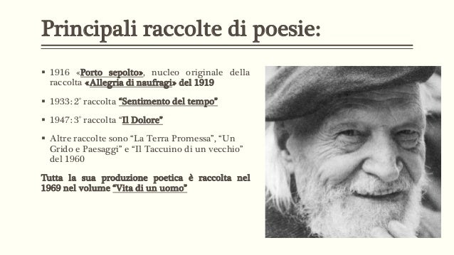 Giuseppe Ungaretti raccolta il porto sepolto Giuseppe Ungaretti raccolta il porto sepolto