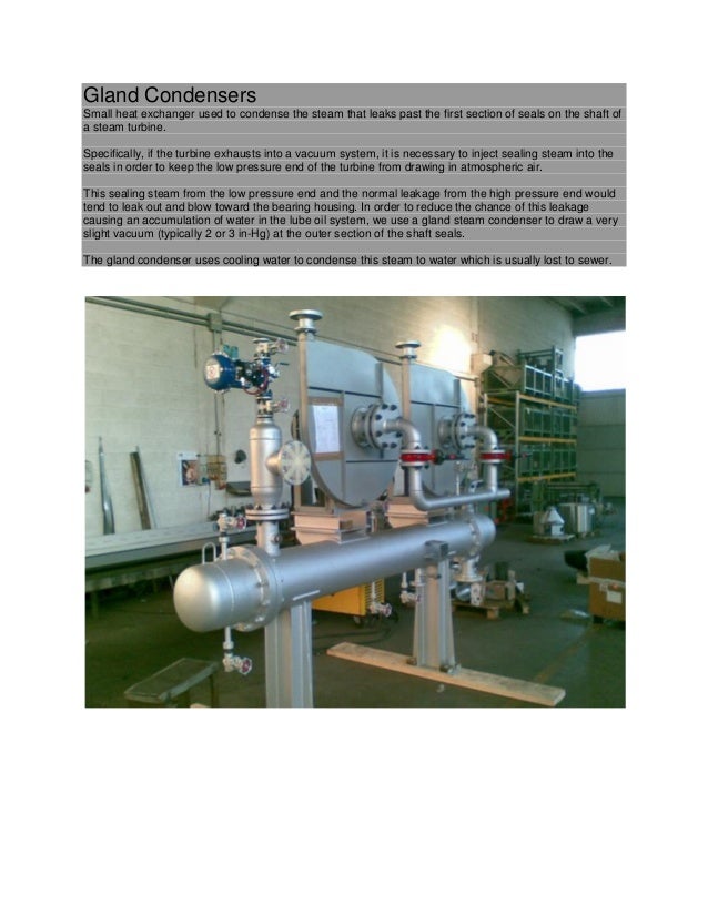 Gland condensers