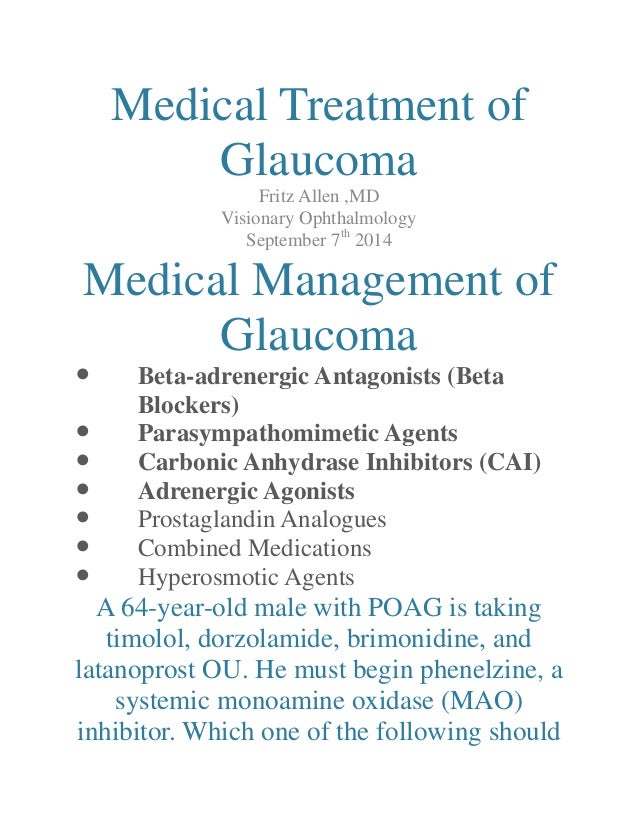 Medical Treatment of