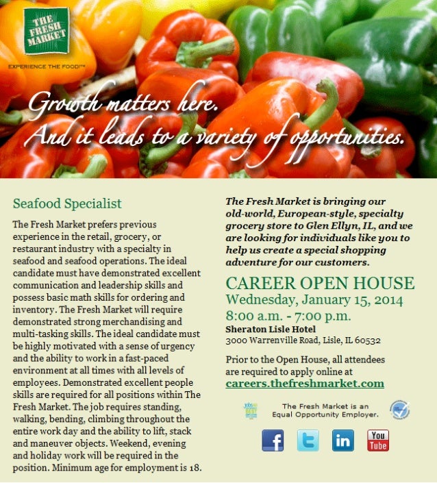 Grocery Store Job Seafood Specialist Glen Ellyn IL Employment