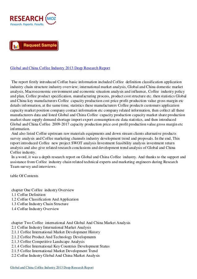 coffee industry analysis