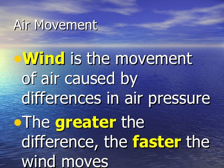 Global and local winds