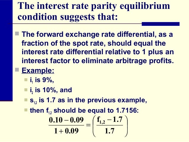 using interest rate parity to trade forex