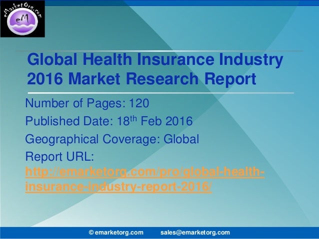 Global Marketplace for Private Health Insurance: Strength ...