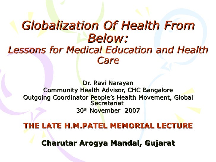 The Impact Of Globalization On Global Health