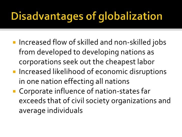 Merits and demerits of globalization essay