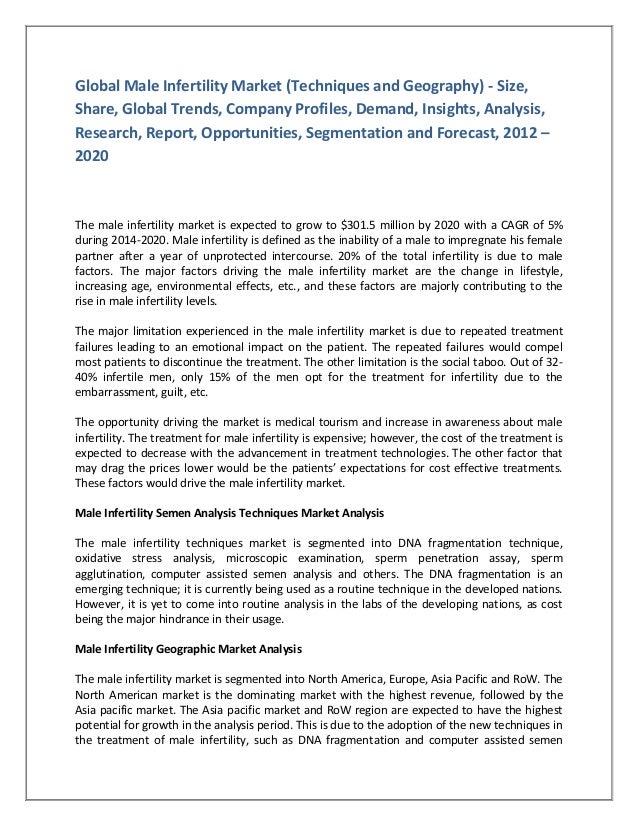 global male infertility market techniques and 37 market size for male infertility diagnostics market 371 global male infertility market by techniques 372 global male infertility techniques market by geography 373 market size for male . global male infertility market techniques and 37 market size for male infertility diagnostics market 371 global male infertility market by techniques 372 global male infertility techniques market by geography 373 market size for male .