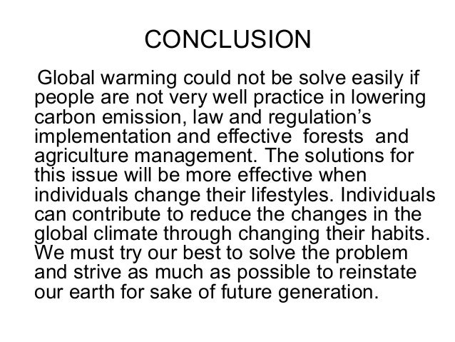 Titles for essays about global warming