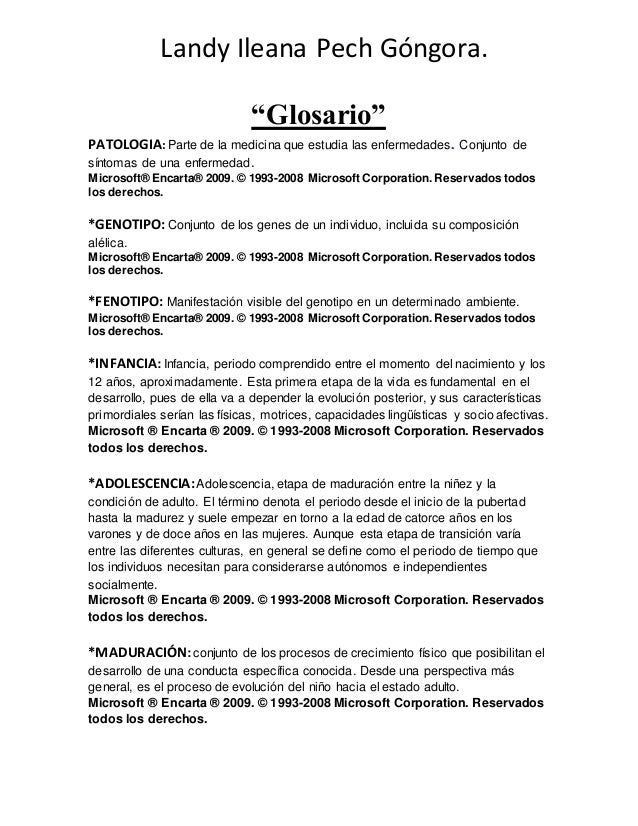 GLOSARIO DESARROLLO glosario desarrollo: