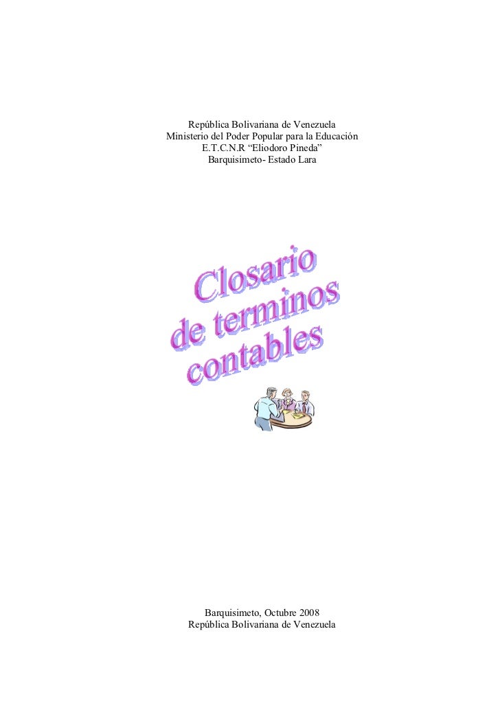 GLOSARIO CONTABLE glosario contable: