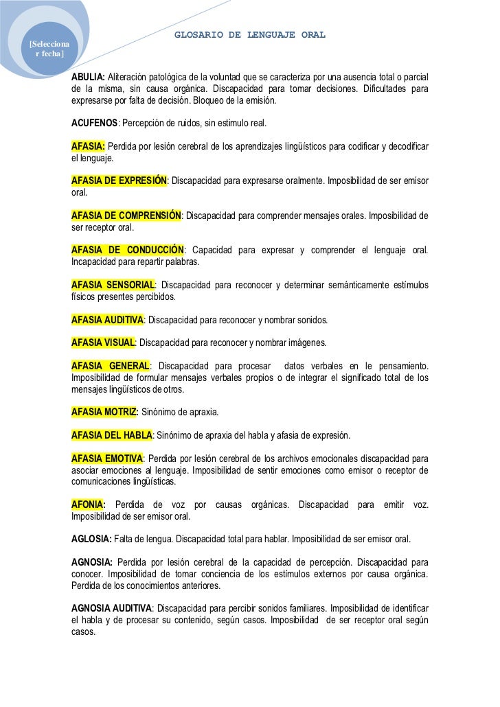 GLOSARIO LENGUAJE glosario lenguaje: