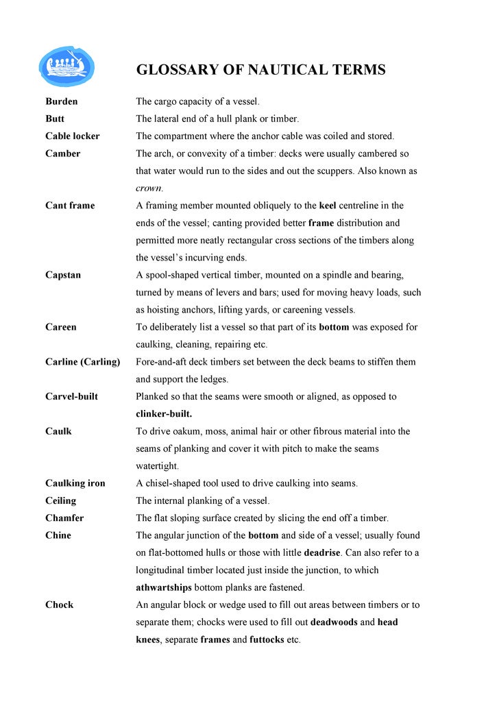 Glossary of Nautical Terms