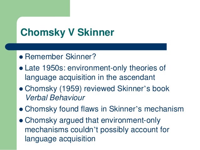 chomsky vs skinner