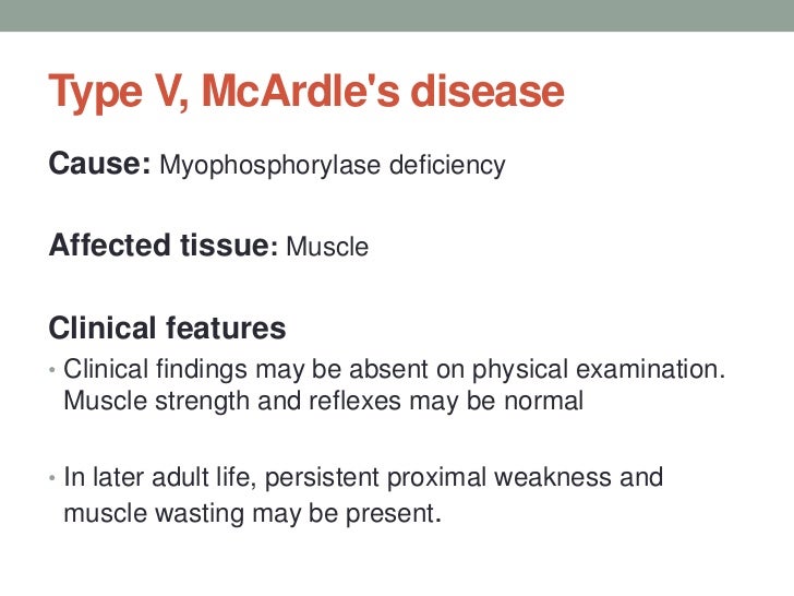 Glycogen storage disease (gsd)