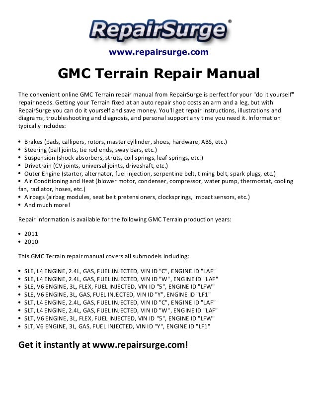 Gmc repair guide #4