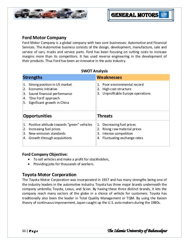 Ford motor company case study strategic management