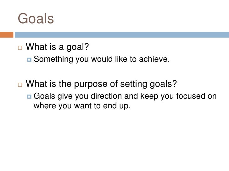 setting goals essay