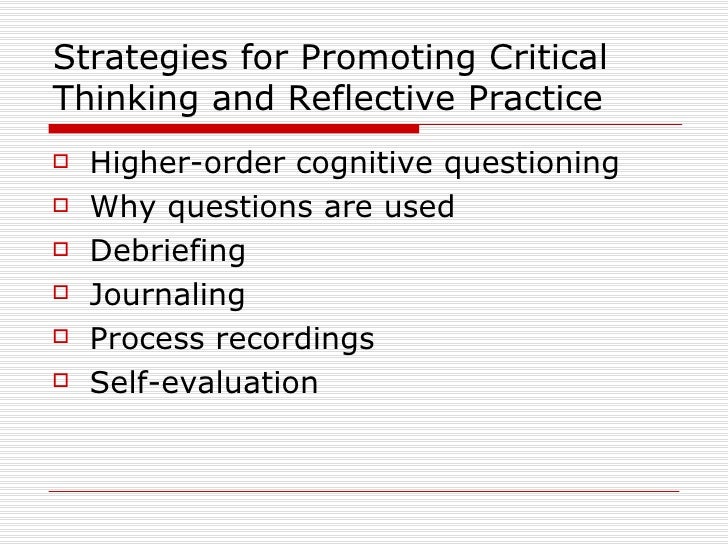 Critical thinking learning goals