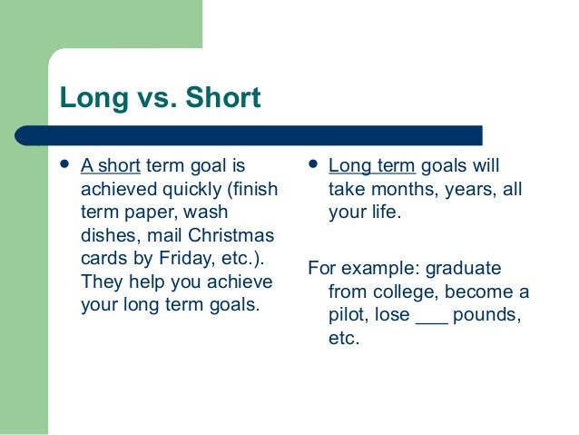 reading long and short goals reading long and short goals
