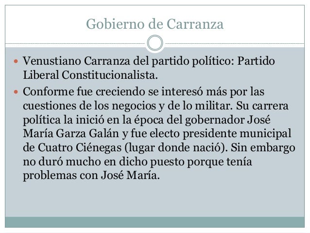 Gobierno de venustiano carranza 1917 1920