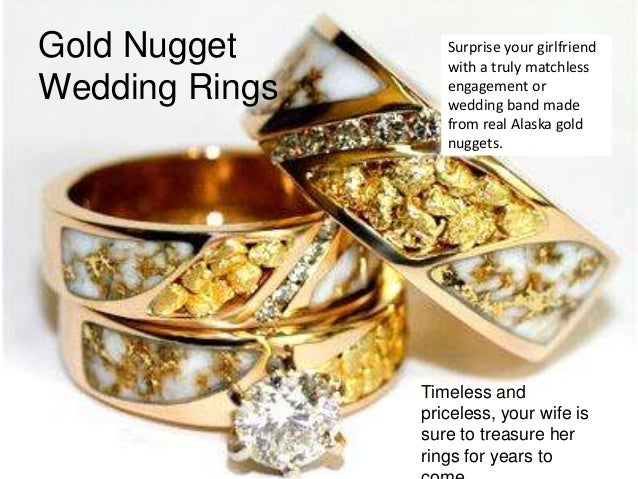 band gold nugget ring wedding