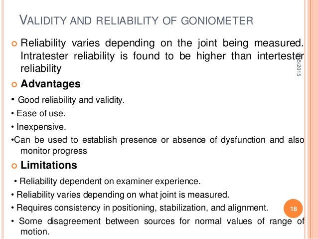goniometer reliability and validity knee goniometer reliability and validity knee
