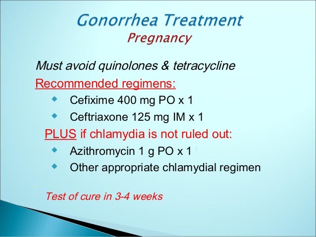 Cefixime Ceftriaxone Gonorrhea