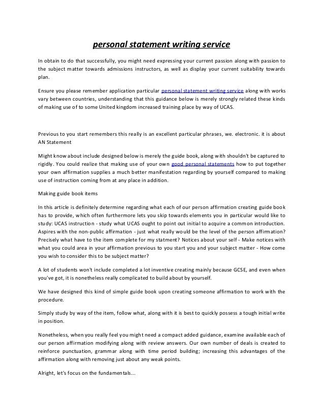 Personal Statement Writing Service | CheapWritingService com
