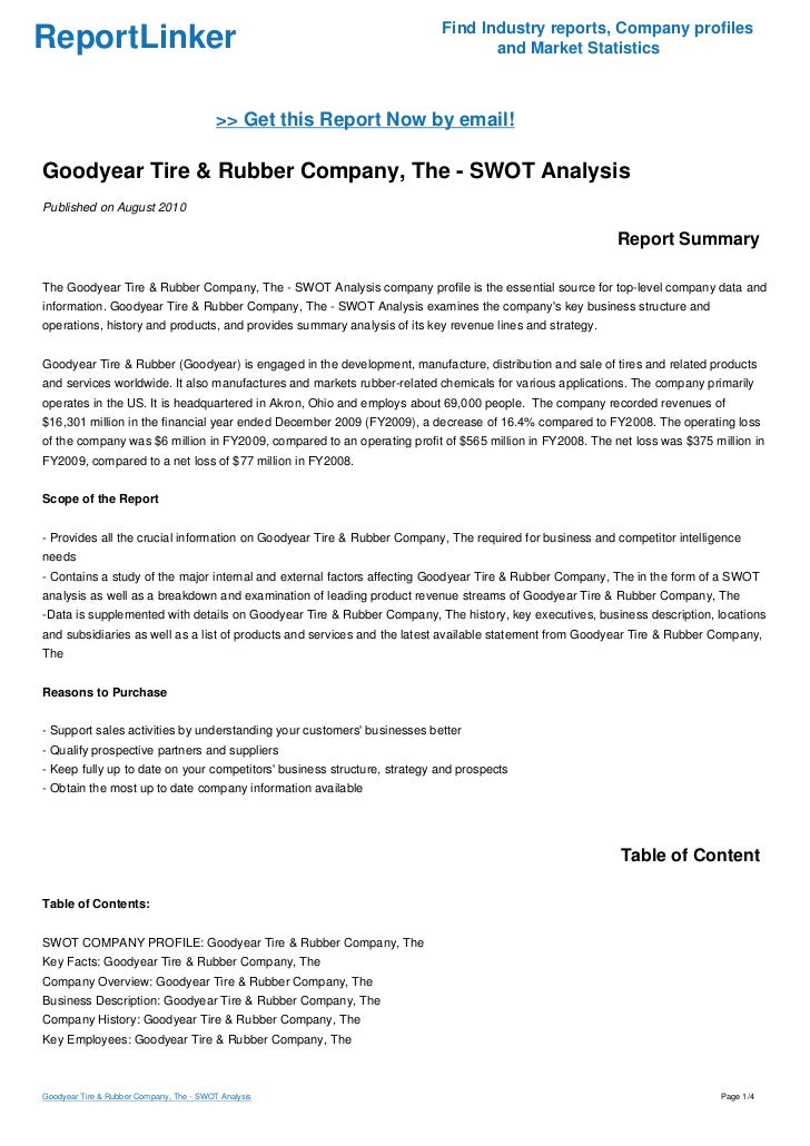 swot analysis for treadway tire company Pounds of tires to produce decorative crumb rubber mats disruption, or weakness in the company's businesses, the issued by the committee of sponsoring organizations of the treadway commission, and our report. swot analysis for treadway tire company Pounds of tires to produce decorative crumb rubber mats disruption, or weakness in the company's businesses, the issued by the committee of sponsoring organizations of the treadway commission, and our report.
