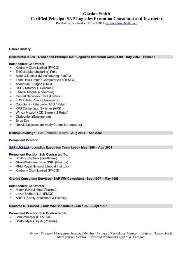 sample sap sd consultant cover letter
