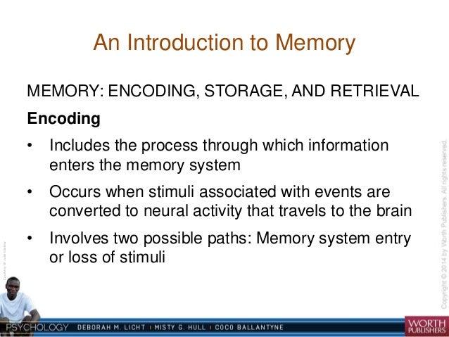 memories encoding storage and retrieval memories encoding storage and retrieval