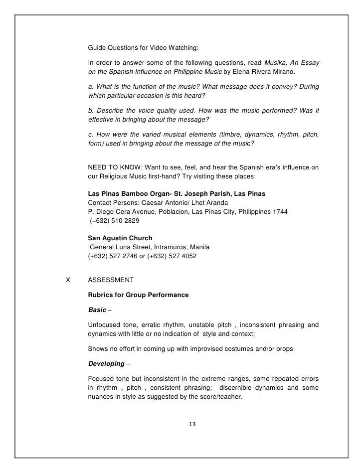 Essay on Music for Kids, Children and Students