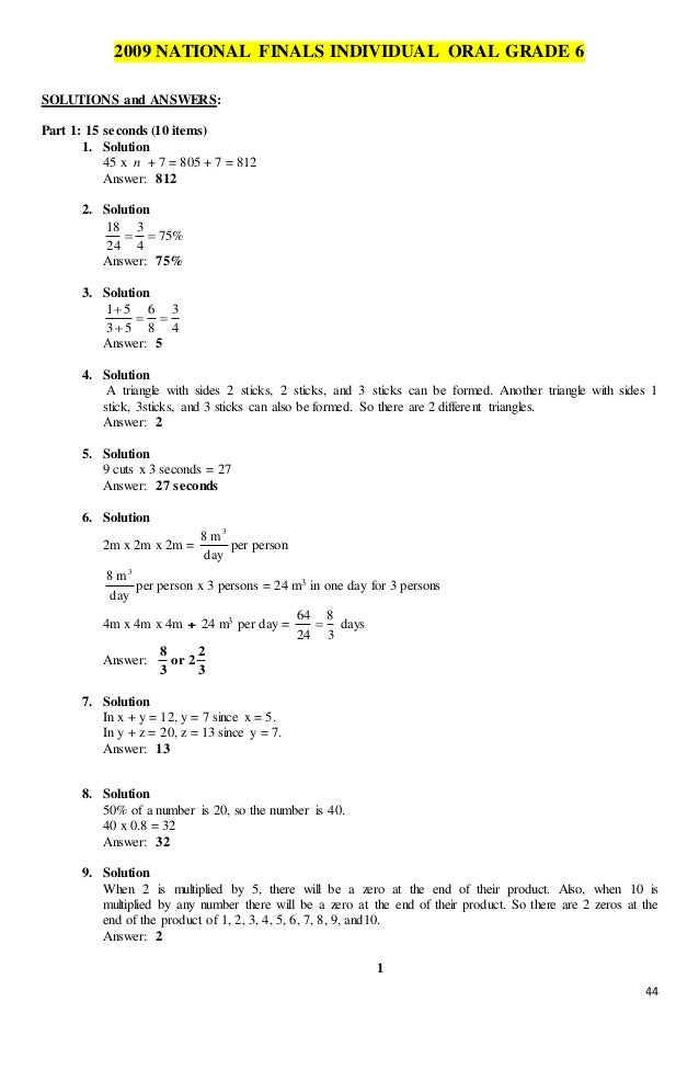 simple solutions math grade 5 answers