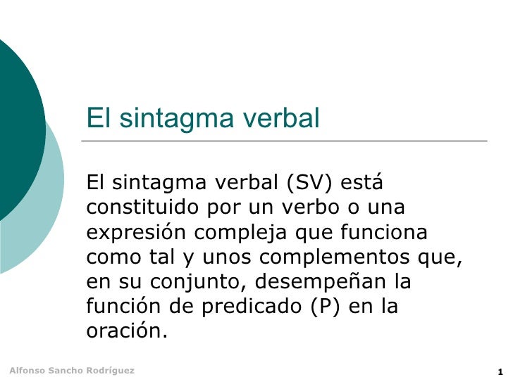 SINTAGMA VERBAL POWER POINT