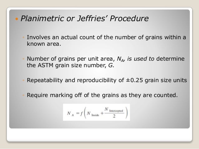 grain size measurement according to astm standards astm grain size number chart