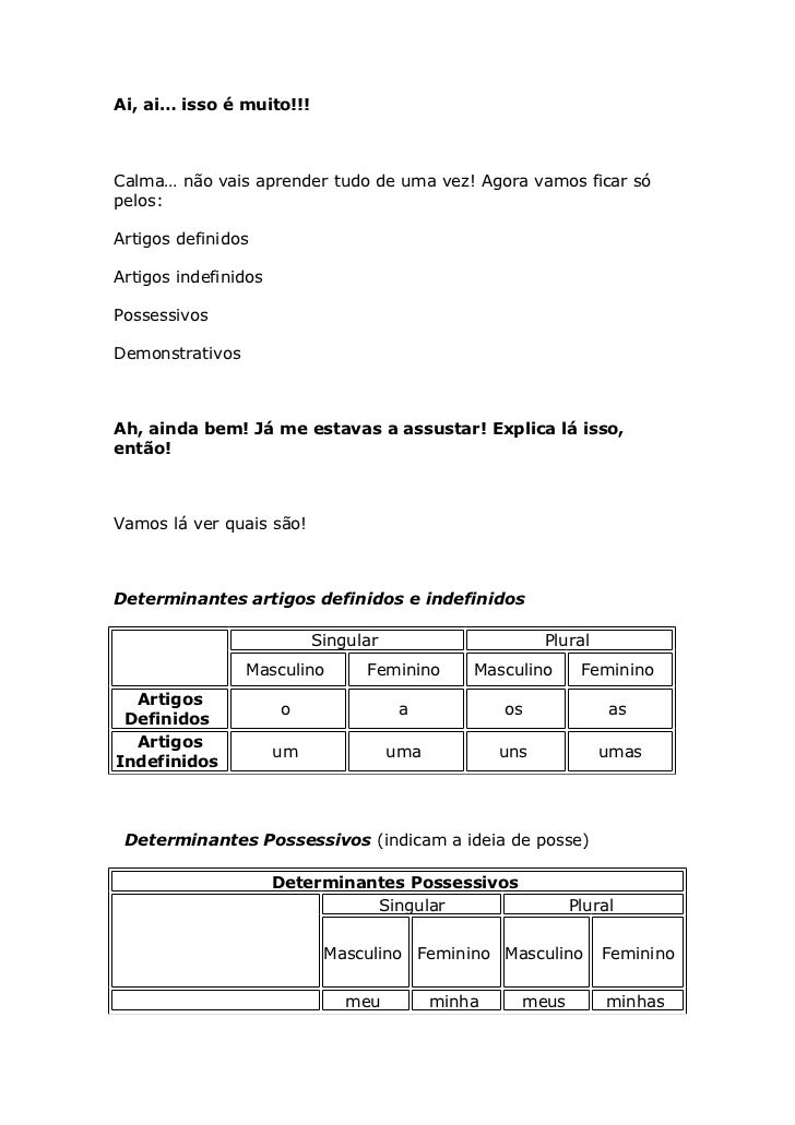 Artigos gramatica