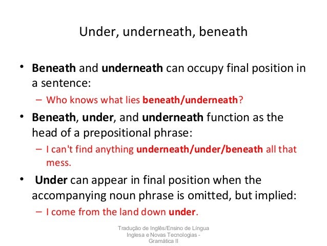 Underneath or Beneath – Learn English with Demi
