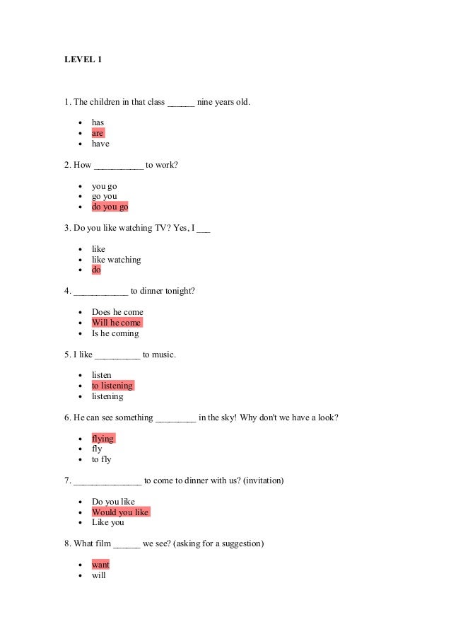choice test