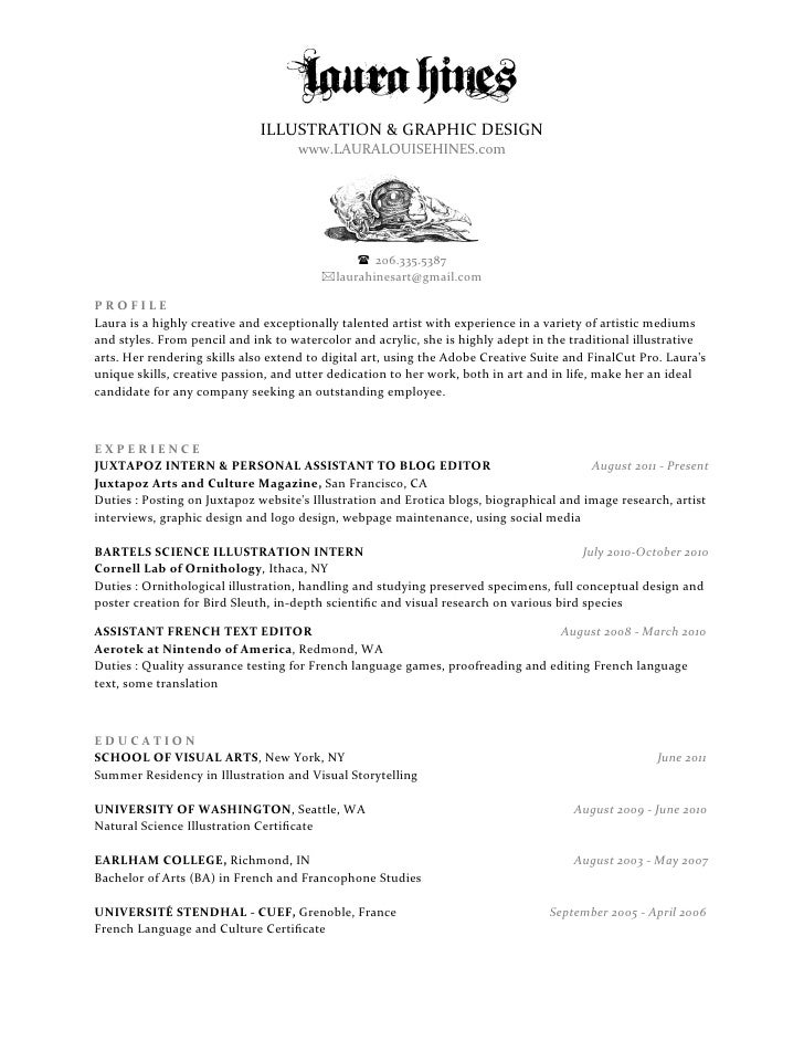 illustration resume illustration resume