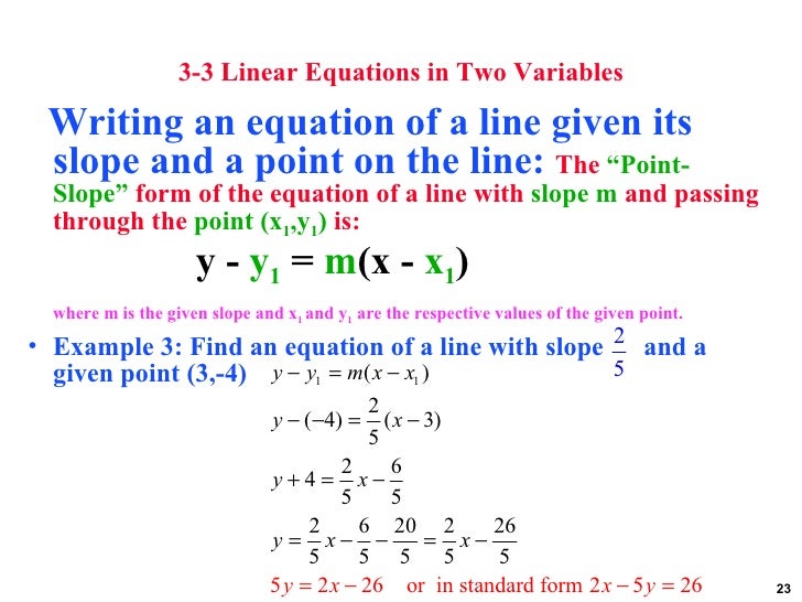 Find an equation of a line that satisfies the given condition?