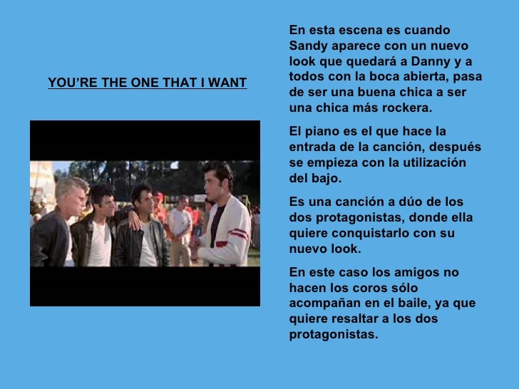 You Re The One That I Want Letra En Español