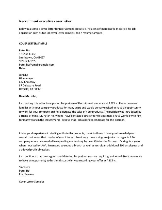 Outstanding cover letter examples