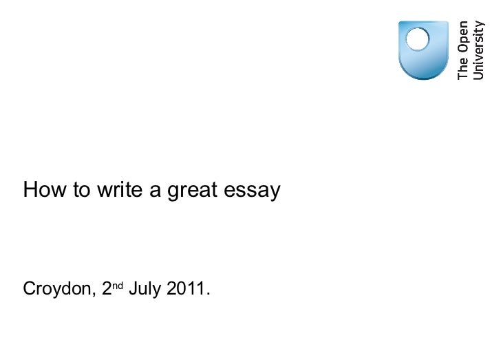 How to write a great essay