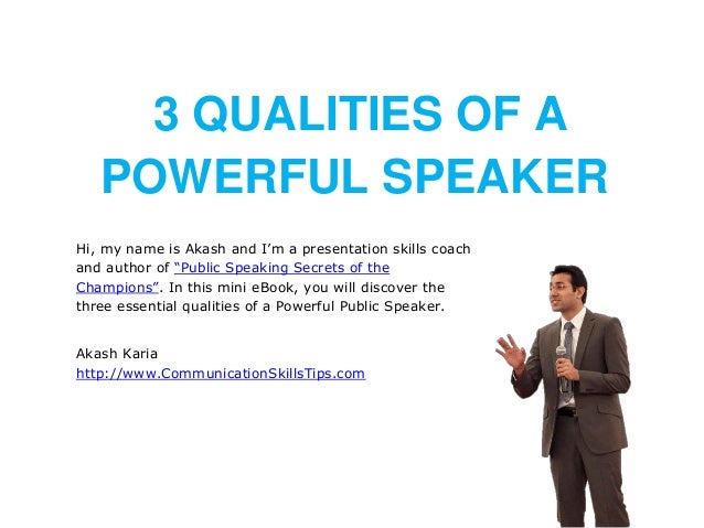 Qualities of a good speaker pdf picture