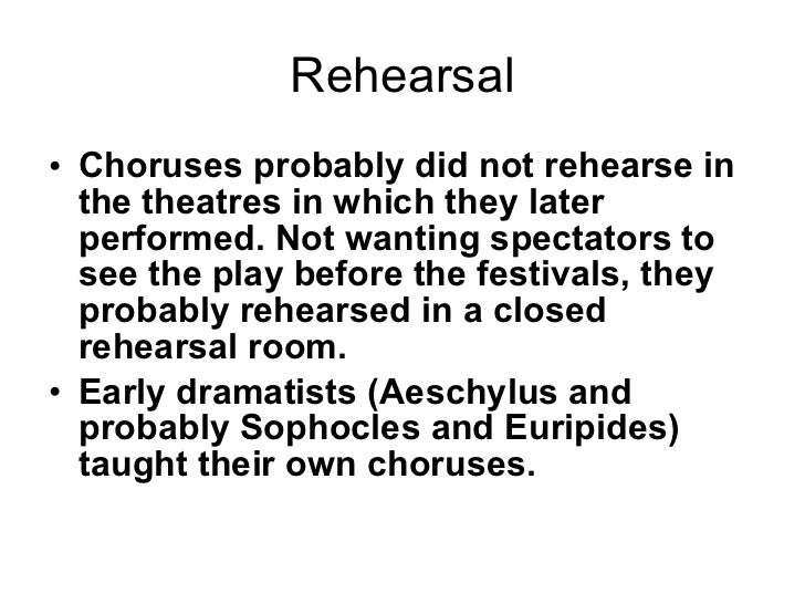 Greek Theatre And The Chorus