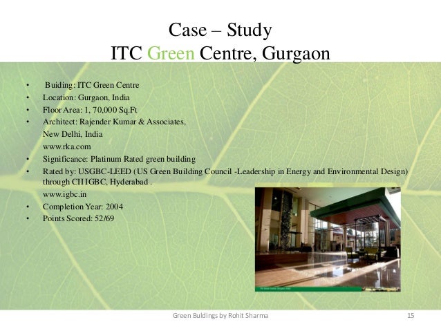 Itc green centre gurgaon case study ppt picture
