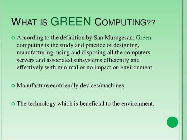 green computing term paper