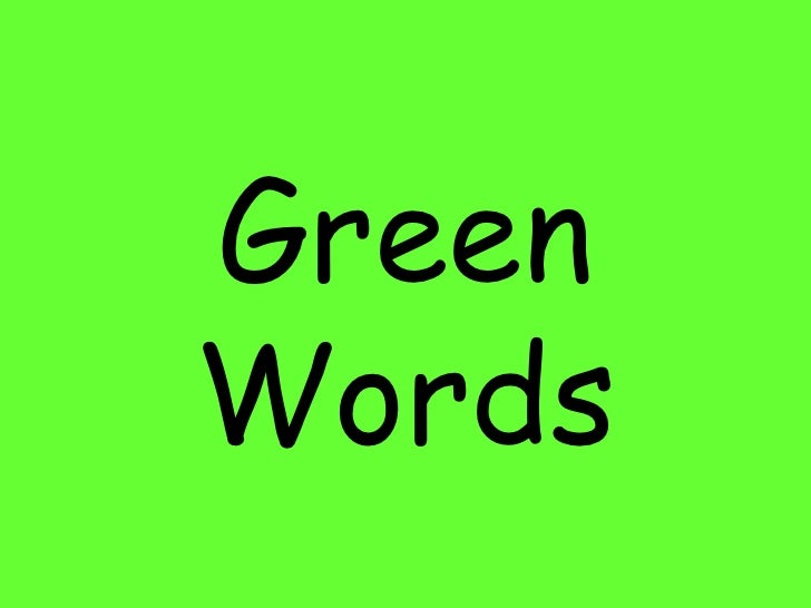 word list 5 green words list